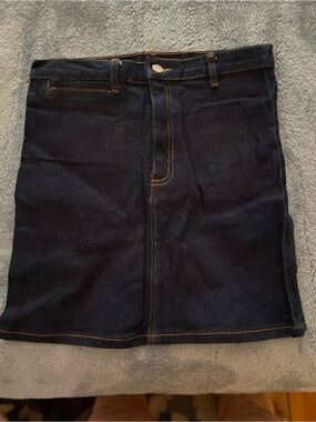 VINTAGE X-GIRL Dark Blue Denim Mini Skirt